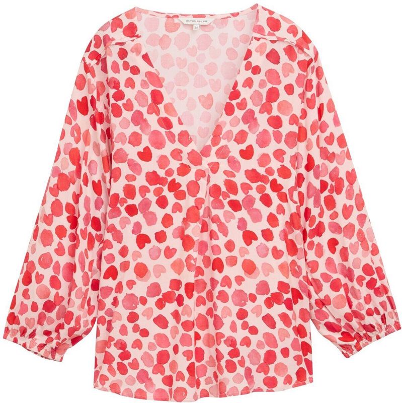 TOM TAILOR - Blouseshirt - Koraal - Dierenprint