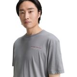 TOM TAILOR - Shirt - Grijs - Rood - Wit