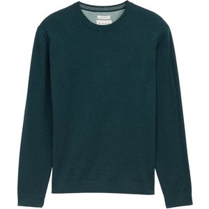 Tom Tailor - BASIC CREWNECK KNIT - Heren Trui - Groen - Ronde Hals
