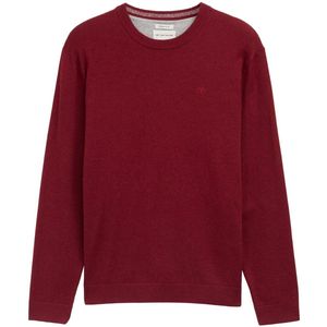 Tom Tailor - BASIC CREWNECK KNIT - Heren Trui - Rood - Ronde Hals