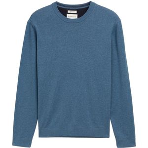 Tom Tailor - BASIC CREWNECK KNIT - Heren Trui - Blauw - Ronde Hals