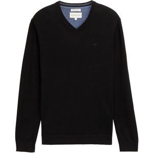 Tom Tailor - BASIC V-NECK KNIT - Heren Trui - Zwart - V-hals