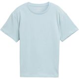 TOM TAILOR - Shirt - Kobaltblauw Lichtblauw Wit - Wijde Pasvorm - Kwartmouw