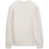 TOM TAILOR - Sweatshirt - Nude/Wit - Capuchon - Losse Pasvorm