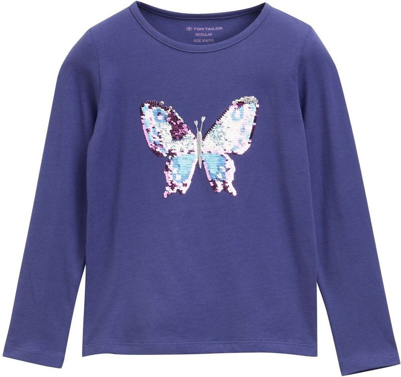 TOM TAILOR - Shirt - Navy - Pailletten Tops