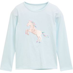 TOM TAILOR - Pailletten Tops - Pastelblauw / Geel / Lila / Poederroze