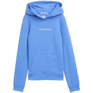 Sicilian Blue - Sweater - Met Capuchon - Kangoeroezak - Logoprint op Borsthoogte