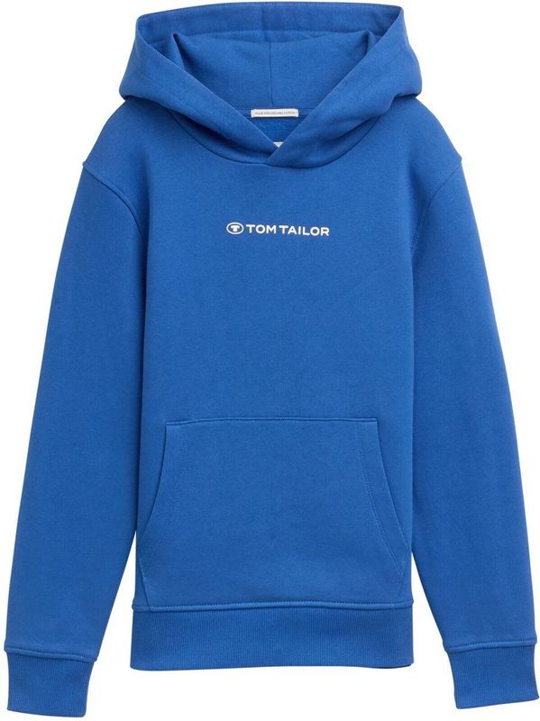 Hoodie - Soft Sapphire Blue - Met Capuchon - Kangoeroezak - Logoprint
