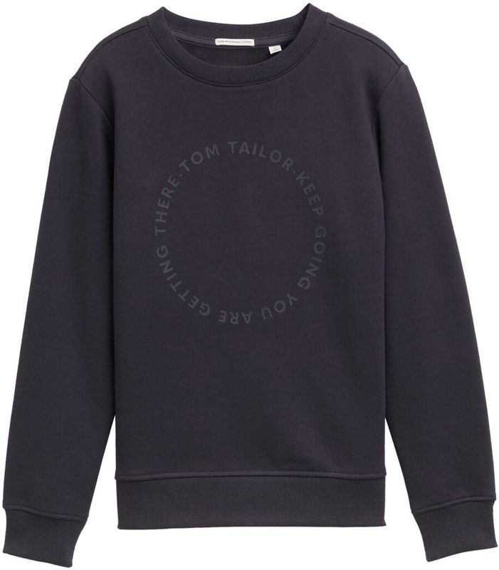 TOM TAILOR - Sweatshirt - Antraciet - Lange Mouw