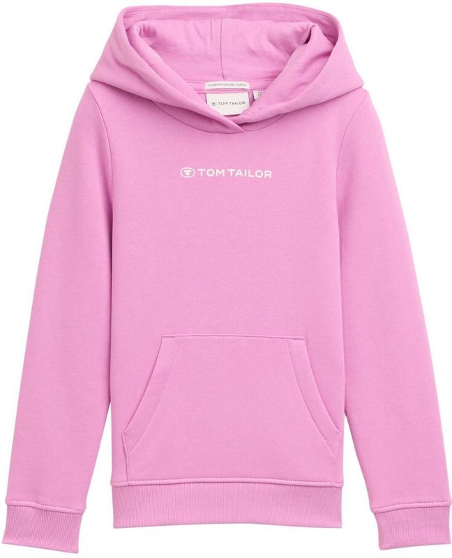 Tom Tailor - Hoodie - Flashy Mauve - Met Capuchon - Lange Mouwen