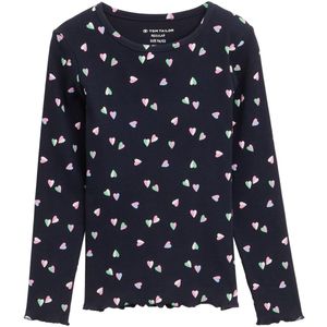 TOM TAILOR - Shirt - Nachtblauw - Lange Mouw - Normale Pasvorm