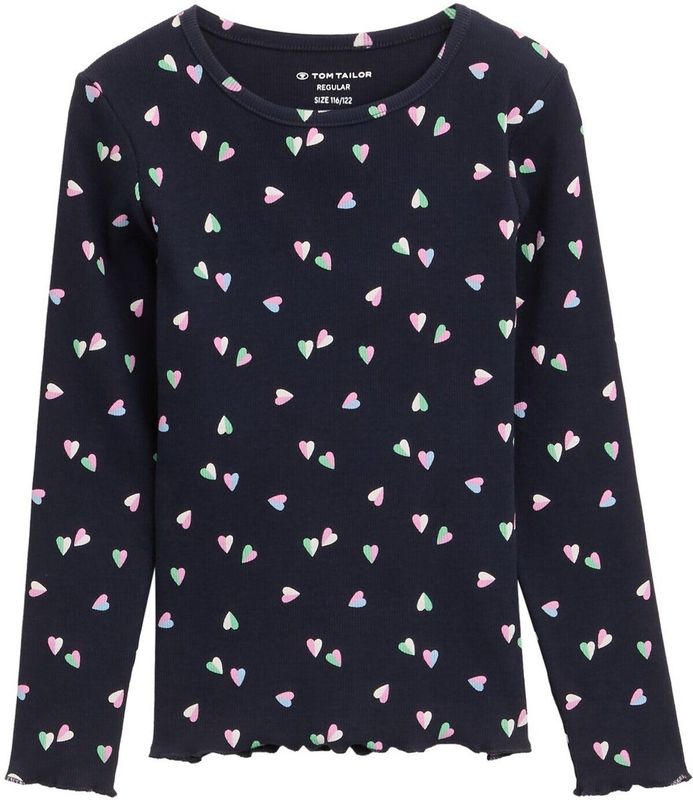 Tom Tailor - Shirt - Mini Heart Design - Lange Mouwen - All-over Print