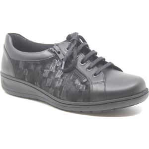 Solidus - 29001 - Dames Schoenen - Zwart - Leer - Wijdte K
