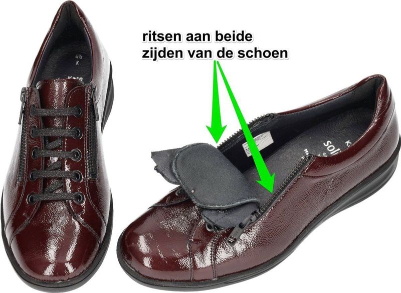 Dames Comfort schoenen Solidus Solidus 29097 bordo bordo