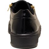 Solidus - Dames - Sneakers - Zwart - Lak - Comfortabele Veterschoenen