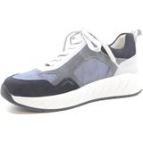 Solidus Ken Sneakers - Blauw Leder en Stretch - Heren