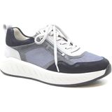 Solidus Ken Sneakers - Blauw Leder en Stretch - Heren