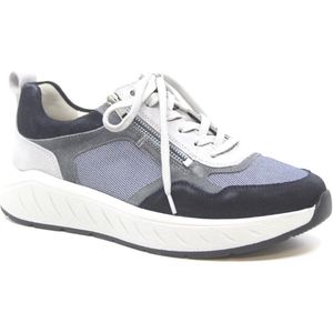 Solidus Ken Sneakers - Blauw Leder en Stretch - Heren
