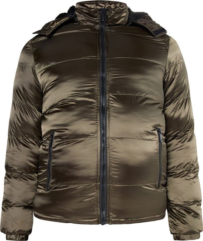 Mo - Gewatteerde Jas - Zwart - Synthetisch - Afneembare Capuchon