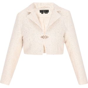Faina - Blazers - Goud/Wit - Slanke Pasvorm - Lange Mouw