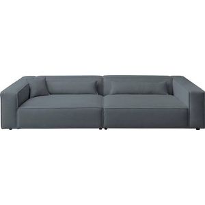 LeGer Home by Lena Gercke 3-Sitzer »PIARA, XXL Sofa mit Kedernaht, Big-Sofa in Cord oder Leinenoptik«, schwarze Füße, bequemer Sitzkomfort, extra tiefe Sitzfläche