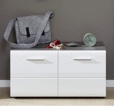 INOSIGN Sitzbank »Sovana«, Garderobensitzbank mit Platz für 8 Schuhpaare, Breite 80 cm
