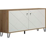 Places of Style Sideboard »Tarragona«, Kommode, Fräsungen in Rautenoptik, Breite 123 cm