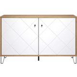 Places of Style Sideboard »Tarragona«, Kommode, Fräsungen in Rautenoptik, Breite 123 cm