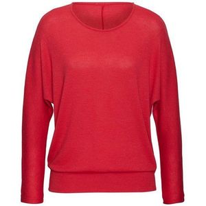 Vivance Langarmshirt »mit breitem Bund«, aus strukturiertem Feinstrick mit Viskose