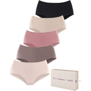 Slips - Taupe/Rosé/Beige/Oudroze/Zwart - Katoen - Nauwsluitend