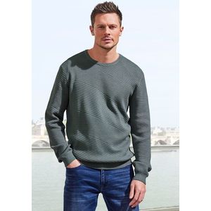 Pullover - Groen - Zachte Structuurbreiwerk - Ronde Hals