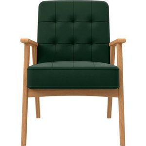 andas Fauteuil Alvared Zigzag vering voor een hoog zitcomfort, naturel massief eiken