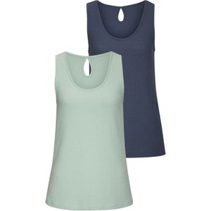 Vivance - Tanktop - Mint/Blauw - Set van 2