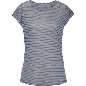 T-shirt - Blauw - Viscose - Ronde Hals - Korte Mouwen
