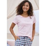 s.Oliver RED LABEL - Pyjama Top - Roze - Met Frontprint
