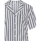 s.Oliver RED LABEL - Beachwear Shortama - Zwart/Wit Gestreept - 2-delig