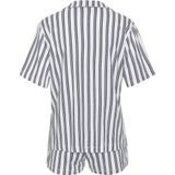 s.Oliver RED LABEL - Beachwear Shortama - Zwart/Wit Gestreept - 2-delig