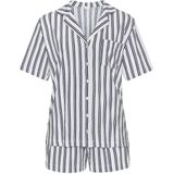 s.Oliver RED LABEL - Beachwear Shortama - Zwart/Wit Gestreept - 2-delig