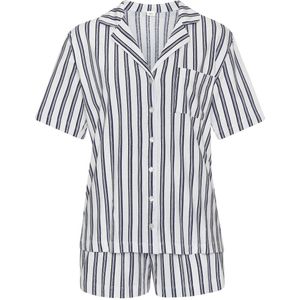 s.Oliver RED LABEL - Beachwear Shortama - Zwart/Wit Gestreept - 2-delig