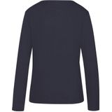 s.Oliver RED LABEL Pyjama Top - Blauw - Knoopsluiting - Lange Mouwen