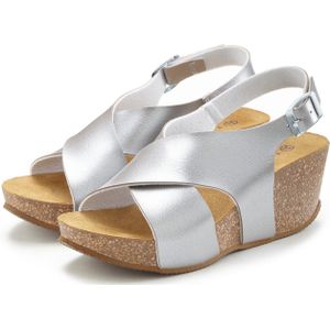 LASCANA Sandaal  bruin / zilver