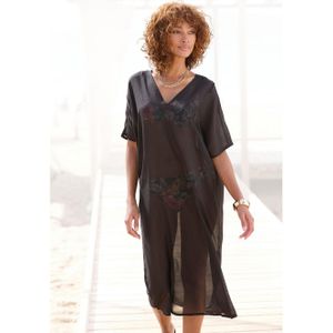 Lascana - Lange Tuniek - Zwart - Lichtgewicht Chiffon