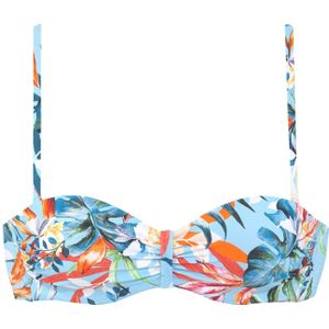 Look - Bandeau Bikini - Lichtblauw Gedessineerd - Recycling-Polyamide