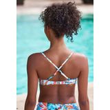 Look - Bandeau Bikini - Lichtblauw Gedessineerd - Recycling-Polyamide