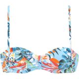 Look - Bandeau Bikini - Lichtblauw Gedessineerd - Recycling-Polyamide