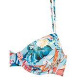 Beugelbikini - Lichtblauw Gedessineerd - Recycling-Polyamide - Verwijderbare Softcups