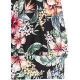 Lascana - Tankinitop - Zwart gedessineerd - Met Bloemenprint