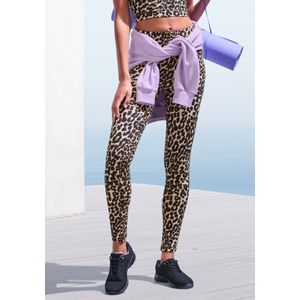LASCANA ACTIVE Leggings, in Leopardenmuster, mit breitem Bündchen