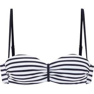Bandeau Bikini - Marine/Wit - Polyamide - Xtra Life Lycra