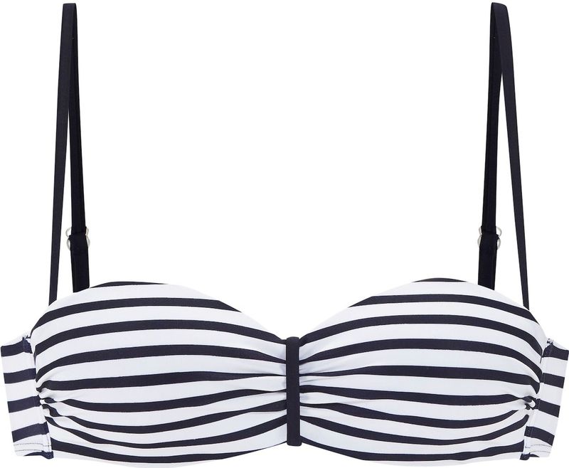 Bandeau Bikini - Marine/Wit - Polyamide - Xtra Life Lycra